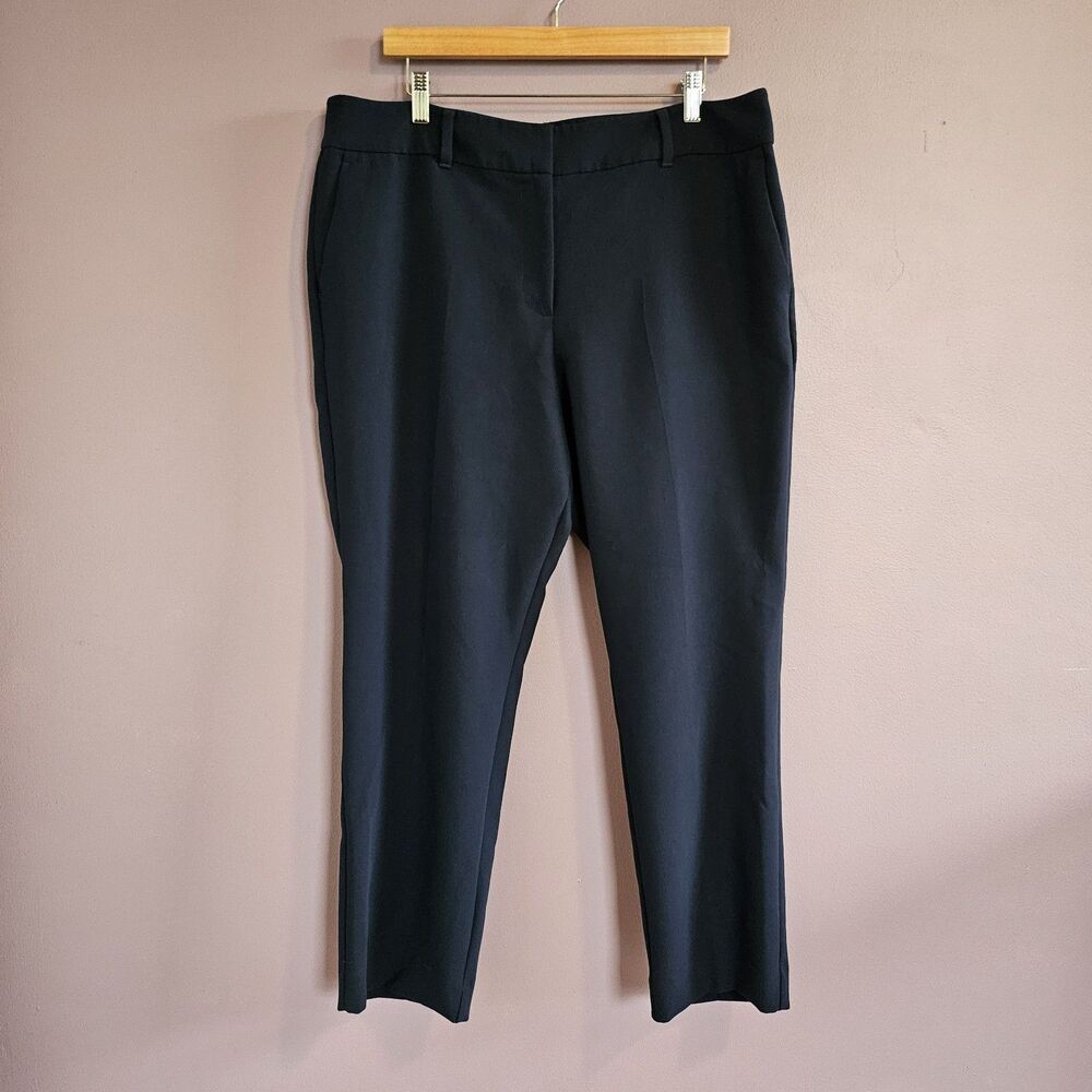 Ann Taylor Factory Navy Ponte Knit High Rise Business Office Dress Pants